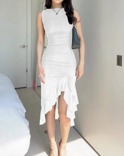 Sheila | Midi Ruffled Dress