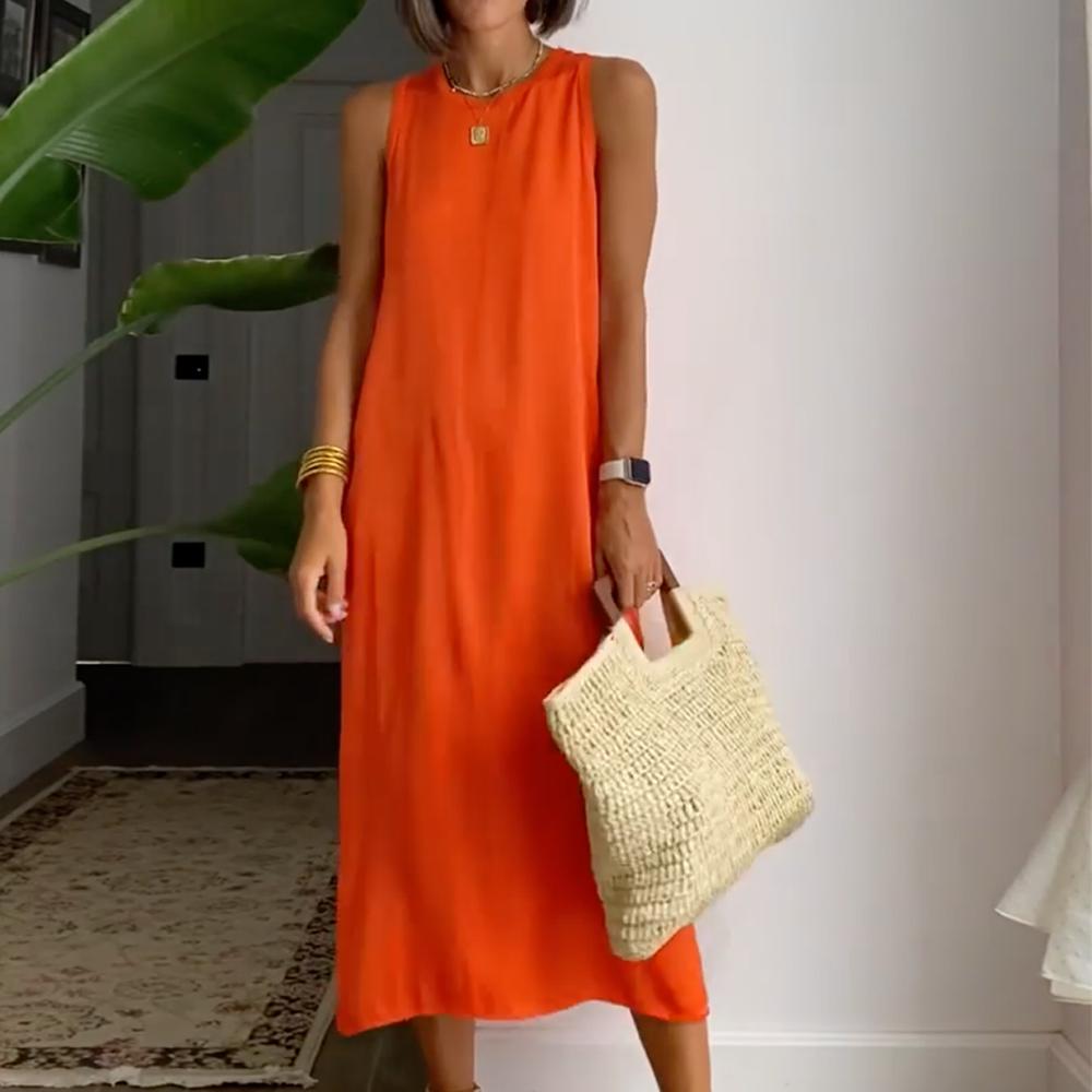 Betsy | Elegant Orange Dress