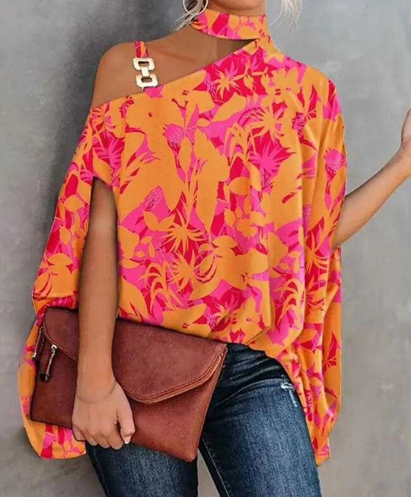 DivaBlouse™ Oversized Halterneck Blouse