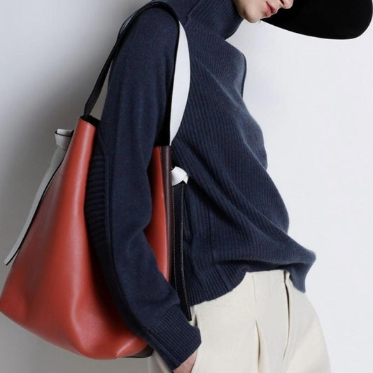 Carnella - Soft cashmere turtleneck jumper