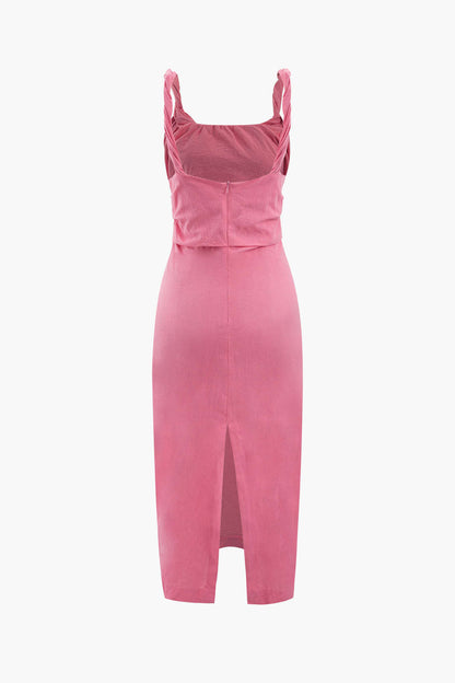 Jasmine - Twisted Strap Midi Dress