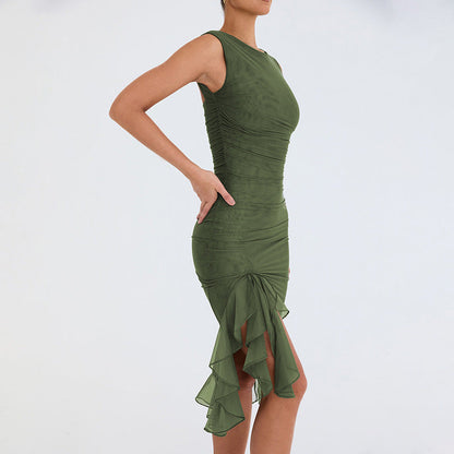 Sheila | Midi Ruffled Dress