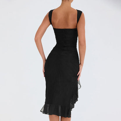 Sheila | Midi Ruffled Dress