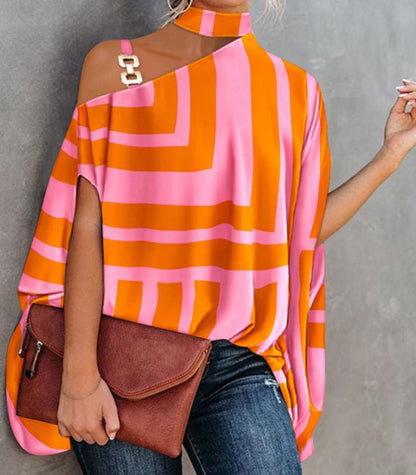 DivaBlouse™ Oversized Halterneck Blouse