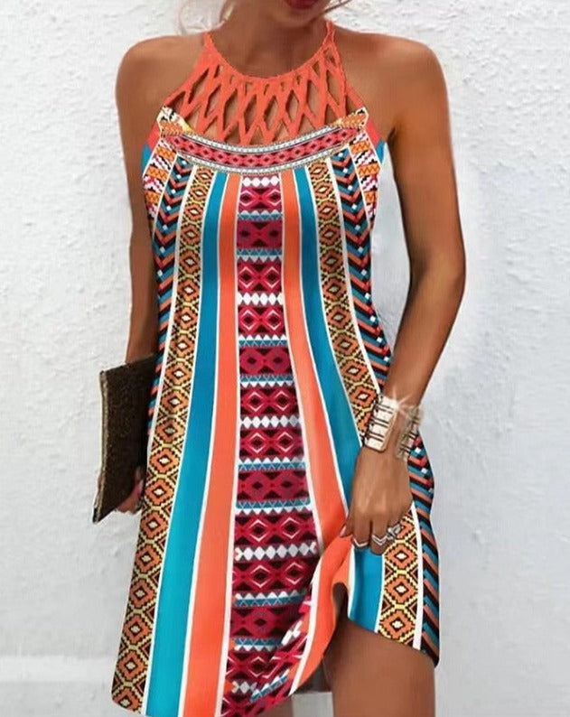 Rakesh™ | Printed dress with holders