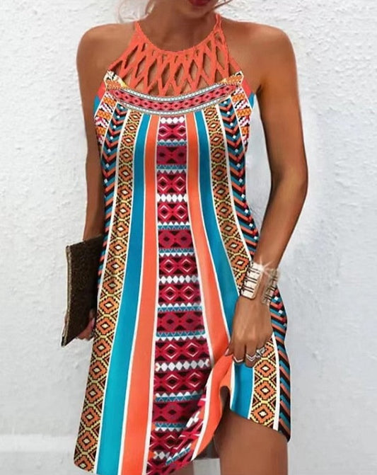 Rakesh™ | Printed dress with holders