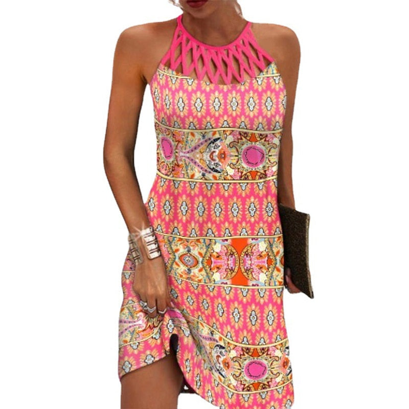 Rakesh™ | Printed dress with holders