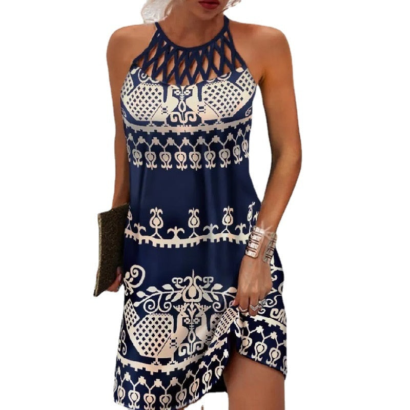 Rakesh™ | Printed dress with holders