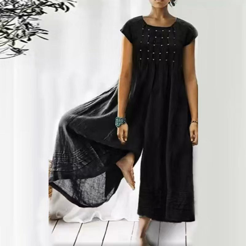 Felicia™ Loose jumpsuit in linen cotton
