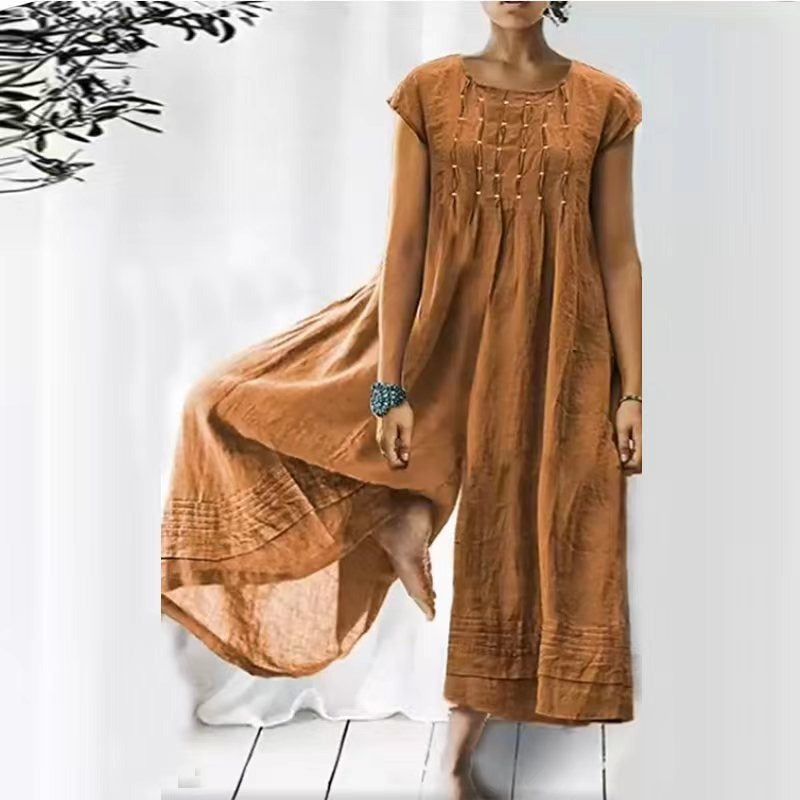 Felicia™ Loose jumpsuit in linen cotton