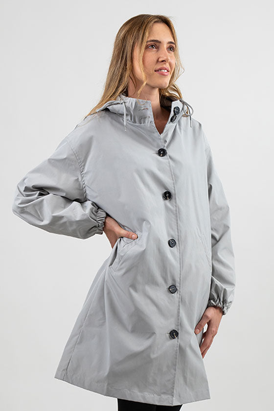 LEAH - ICE GRAY WINDBREAKER