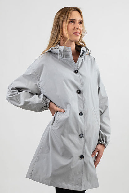LEAH - ICE GRAY WINDBREAKER