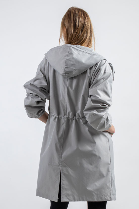 LEAH - ICE GRAY WINDBREAKER