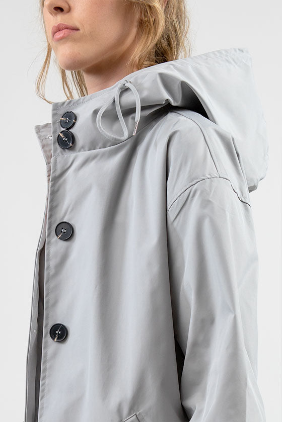 LEAH - ICE GRAY WINDBREAKER