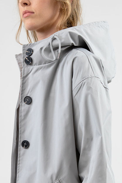 LEAH - ICE GRAY WINDBREAKER