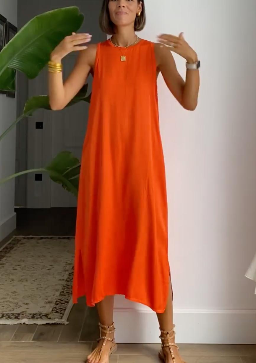 Betsy | Elegant Orange Dress
