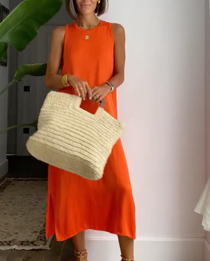 Betsy | Elegant Orange Dress